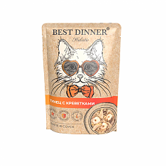 BEST DINNER Holistic пауч для кошек (ТУНЕЦ, КРЕВЕТКА), 70г