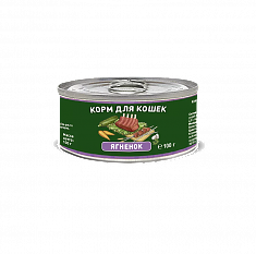 Solid Natura Holistic Ягнёнок влажный корм для кошек жестяная банка 0,1 кг