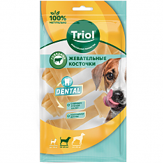 DENTAL Косточки жевательные узловые, 10см (уп.3шт.), Triol