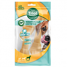 DENTAL Косточки жевательные узловые, 15см (уп.2шт.), Triol