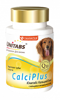 UNITABS CalciPlus для зубов и костей для собак, 100 табл