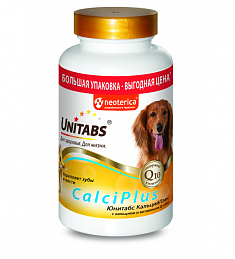 UNITABS CalciPlus c Q10 для зубов и костей для собак, 200 табл