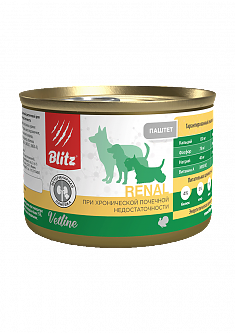 BLITZ VETLINE Renal консервы для собак (ИНДЕЙКА), 200 г