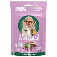 MOLINA, Лакомство для собак мелких пород и щенков, Утиные кусочки, 50 г, 1481-1
