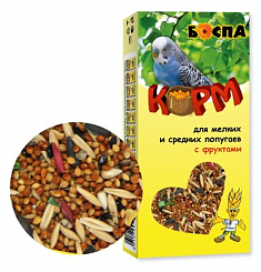 БОСПА Корм для мелких и средних попугаев с фруктами, 500гр, шт