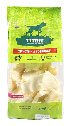 TITBIT лакомство хрустики говяжьи - мягкая упаковка 