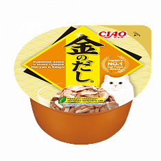 INABA Ciao Kinnodashi Cup консервы для кошек (КУРИНОЕ ФИЛЕ, ТУНЕЦ МАГУРО, ТУНЕЦ КАЦУО), 70 г