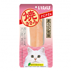 INABA Yaki Sasami для кошек куриное филе cо вкусом краба, 26г