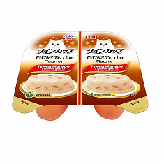 INABA Ciao TWINS паштет для кошек (ТУНЕЦ МАГУРО, КУРИЦА, КАЦУОБУСИ), 2 шт по 35 г
