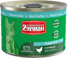 Паштет для кошек с курицей 190 г