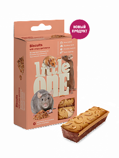 LITTLE ONE бисквиты с хрустящим гаммарусом для грызунов, 5 шт по 7 г