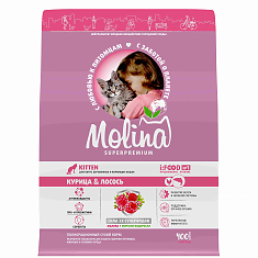 MOLINA Сухой корм для котят (КУРИЦА, ЛОСОСЬ), 0,4 кг