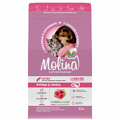 MOLINA Сухой корм для котят (КУРИЦА, ЛОСОСЬ), 1,5 кг
