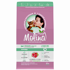 MOLINA URINARY Сухой корм для взрослых стерилизованных кошек (КУРИЦА),1,5 кг