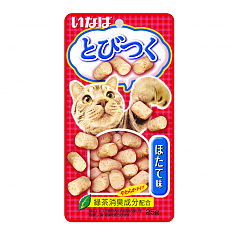 INABA Tobitsuku Запеченные трубочки для кошек (МОРСКОЙ ГРЕБЕШОК), 25 г