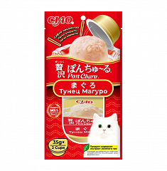 INABA Ciao Pon Churu суфле для кошек (ТУНЕЦ МАГУРО), 2 шт по 35 г