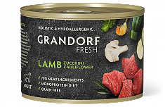 GRANDORF FRESH Консервы для собак Паштет из ягненка с цукини и цветной капустой 200г, шт