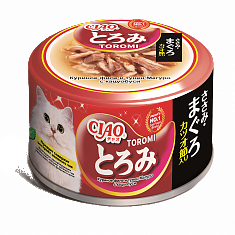 INABA Ciao Toromi консервы для кошек (КУРИЦА, ТУНЕЦ МАГУРО, КАЦИОБУСИ В БУЛЬОНЕ), 80 г.