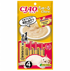 INABA Ciao Churu пюре для котят (КУРИЦА), 4 шт по 14 г