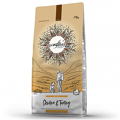 CRAFTIA NATURA для взрослых собак средних и крупных пород из курицы и индейки 7 кг