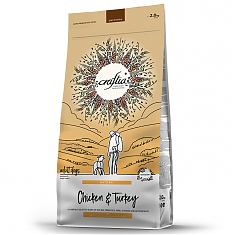 CRAFTIA NATURA для взрослых собак средних и крупных пород из курицы и индейки 2 кг