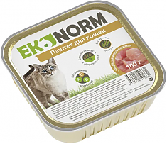 Ekonorm паштет для кошек (ИНДЕЙКА, ПОТРОШКИ), 100 г.