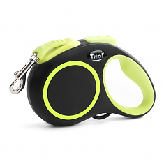 Urban Neon S Поводок-рулетка для собак  5 м до 15 кг, лента, черный