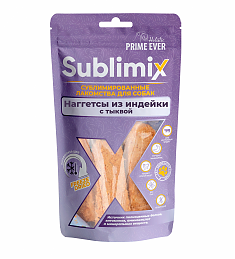 Prime Ever Sublimix Наггетсы из индейки с тыквой лакомство для собак 0,06 кг