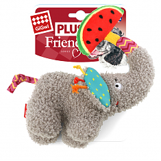 PLUSH FRIENDZ Игрушка для собак Слоник с арбузом, 19 см