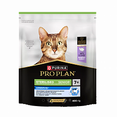 PRO PLAN Sterilised LONGEVIS для кошек 7+ (ИНДЕЙКА) 400 г