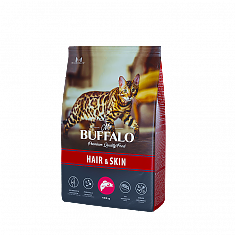 MR. BUFFALO HAIR & SKIN для кошек с чувствительной кожей (ЛОСОСЬ), 0,4 кг.