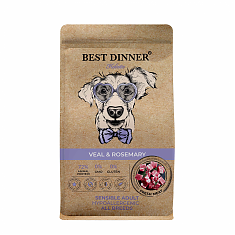 BEST DINNER HOLISTIC для собак всех пород склонных к аллергии (ТЕЛЯТИНА, РОЗМАРИН), 12 кг