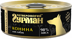 GOLDEN LINE Конина натуральная в желе для собак 100 г