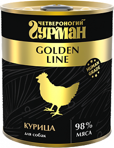 GOLDEN LINE Курица натуральная в желе для собак 340 г