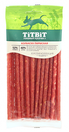 Лакомство Колбаса Пармская для собак, 120 г. ЗОЛОТАЯ КОЛЛЕКЦИЯ