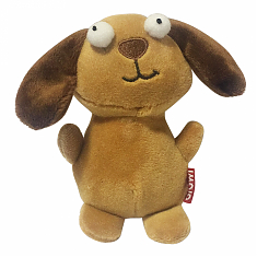 PLUSH FRIENDZ Игрушка для собак Собака с пищалкой, 15 см