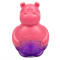 SUPPA PUPPA Игрушка для маленьких собак Бегемотик с пищалкой, 9 см