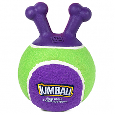 JUMBALL Игрушка для собак Мяч теннисный c ручками зеленый, 18см