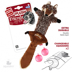 PLUSH FRIENDZ Игрушка для собак Шкурка волка со сменными пищалками, 37 см
