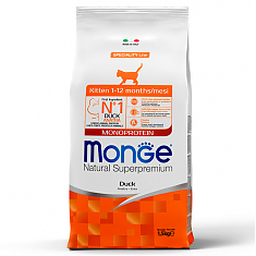Monge Cat Monoprotein Сухой корм для котят (УТКА), 1,5 кг	