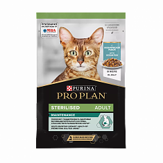 PRO PLAN Sterilised MAINTENANCE для стерилизованных кошек (ОКЕАНИЧЕСКАЯ РЫБА, ЖЕЛЕ), 85г