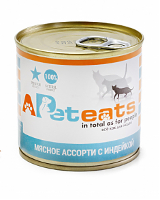 APetEats МА для кошек с индейкой, 250гр