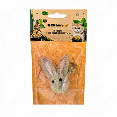 AMBAR ALTAI Игрушка для кошек Заяц фетр с кошачьей мятой (7см) 