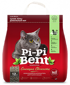 Pi-Pi Bent СЕНСАЦИЯ СВЕЖЕСТИ Наполнитель комкующийся, 5кг