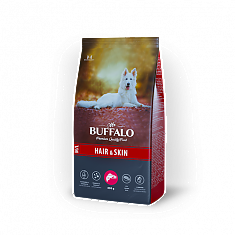 MR. BUFFALO HAIR & SKIN для взрослых собак всех пород, (ЛОСОСЬ), 0,8 кг.