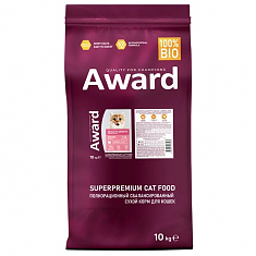 AWARD Healthy growth для котят от 1 месяца (индейка,курица,рыбий жир, семяна льна) 10кг