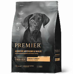 PREMIER JUNIOR Medium&Maxi Turkey 1 кг (Юниор Индейка для крупных, средних пород)