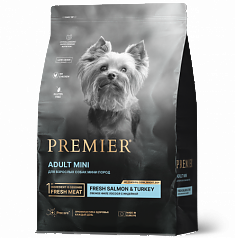 PREMIER Adult Mini Salmon&Turkey 1 кг (Лосось/Индейка для взрослых собак мелких пород)