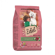 EDEL DOG для взрослых собак средних и крупных пород (ГОВЯДИНА), 2 кг.