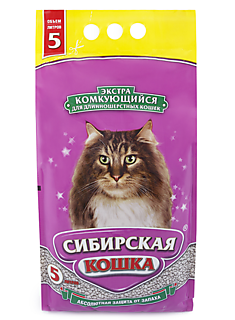 Сибирская Кошка ЭКСТРА КОМКУЮЩИЙСЯ 5л 